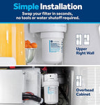 GE MWF™ Refrigerator Water Filter, Genuine Replacement Filter, Certified to Reduce Lead, Microplastics, PFOA/PFOS, and 50+ Other Impurities, Compatible with GE Appliances Brands, Pack of 2