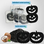 6-Pack Universal Trash Can Odor Absorbing Filters, Activated Charcoal Deodorizer for Trash Cans, Compost Buckets, Countertop and Recycle Bins (Halloween Pumpkin)