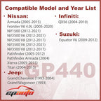 EPAuto GP440 (CA7440) Engine Air Filter Replacement for Infiniti QX56, Compatible with Nissan Armada, Frontier, NV1500, NV2500, NV3500, Pathfinder, Xterra, Titan - Fits Select Models 2004-2021