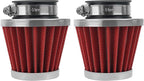 2PCS 42mm Universal Air Filter For GY6 125CC 150CC 200CC 250CC Dirt Bike ATV Quad Scooter Go Kart Compatible With Kawasaki Suzuki Yamaha PZ24 PZ30 Carburetor Moped Roketa Taotao for Motorcycle
