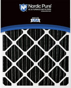 Nordic Pure 16x25x4 (Actual Size: 15 1/2 x 24 1/2 x 3 5/8) Pleated Air Filter MERV 12 Pleated + Carbon 2 Pack