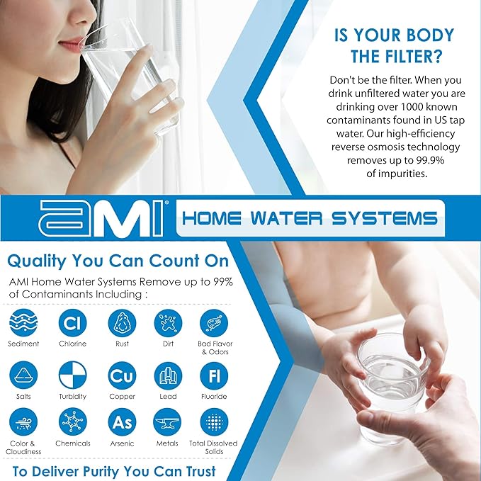 APPLIED MEMBRANES INC. 50 GPD Reverse Osmosis Membrane | RO Membrane Water Filter Replacement for Reverse Osmosis Water Filtration System | 1.8” x 12” Universal Compatibility | Made in USA