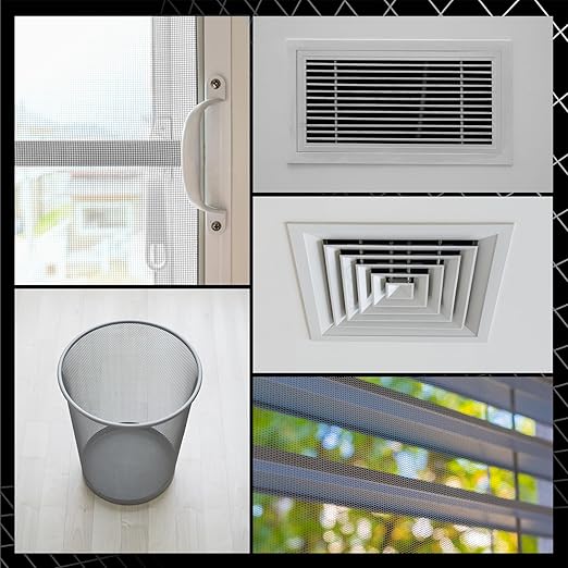 6-Pack Wire Mesh Screen 12×8 Inch – 20 Mesh Stainless Steel Durable, Easy to Cut, Smooth Edges & Rust-Proof – Ideal Metal Mesh Screen for DIY Projects, Windows, Vent, Filter, Garden etc