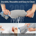 Aquarium Filter Media, Upgraded 8-Layer Filter Sponge Pad for Fish Tank and Pond, Super Filtering Effect, Cut to Fit, Reusable and Washable Aquarium Filter Floss (11.8” x 47.2”)