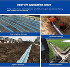 French Drain Pipe，Flexible Underground Drainage Tube,Soft Infiltration Pipe,\U200b DIY Construction Site(8cm/3.1in 59ft)