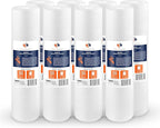 Aquaboon 1 Micron 20 x 4.5 Sediment Water Filter Replacement Cartridge | Whole House Sediment Filtration | Compatible with AP810-2, SDC-45-2005, FPMB5-20, P5-20, FP25B, 155358-43, 8 Pack