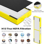 3 pack FLT4825 Filter B Replacement ＆ LB4000 Compatible with G-Guardian Filter B Purifier AC4825 AC4825E AC4300 AC4800 AC4900 AC4850, 3 HEPA Filters + 9 Carbon filters+ 1 lb4000 uv light bulb