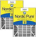 Nordic Pure 20x25x5 (Actual Size: 19 3/4 x 24 1/4 x 4 7/8) Air Bear Replacement 255649-102 MERV 10 Air Filters 2 Pack