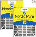 Nordic Pure 20x25x5 (Actual Size: 19 7/8 x 24 7/8 x 4 3/8) Honeywell Replacement Air Filters MERV 10 Plus Carbon 2 Pack