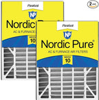 Nordic Pure 20x25x5 (Actual Size: 19 7/8 x 24 7/8 x 4 3/8) Honeywell Replacement Air Filters MERV 10 Plus Carbon 2 Pack