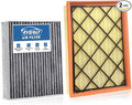 Engine+Cabin Air Filters Kit Fit for 2019 2020 2021 2022 2023 2024 2025 2026 Ford Ranger 2.3L Engine Air Filter Set for My Car Automotive Accessories Replacement CF12776 EB3G-9601AA