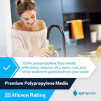 SpiroPure Inline Sediment Water Filter with 1/4" Quick-Connect, 2" x 10" (Case of 25)