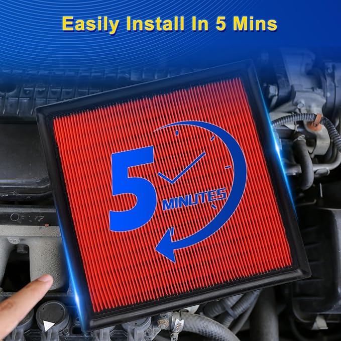Cabin Engine Air Filter Kit Fits Es250, Es350, Nx250, Nx350, Rx350, Tx350, Avalon, Camry, Gr Corolla, Grand Highlander, Highlander, Rav4(Not for Hybrid)