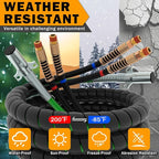 12FT Semi Truck Air Lines Kit 3IN1 Trailer Cord and Air Brake Hoses Assembly without Rubber Gladhand Handles for Semi Truck Trailer Tractor
