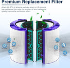 2 PACK TP04 HP04 DP04 Replacement Hepa Filter for Dyson HP04 TP04 DP04 TP05 DP05 Sealed Two Stage 360° Pure Cool Fan HEPA Filter & Activated Carbon Filter
