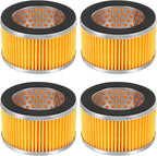 PATIKIL 3.2 x 2 Inch Air Compressor Intake Paper Filter 4 Pack Piston Type Air Filter Elements Replacement for Blowers Generators Filter Particles to Reduce Noise, Yellow