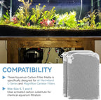6 Pack Aquarium Activated Carbon Bags, Chemical Aquarium Filter Media, Activated Charcoal Fit for Marineland All C-Series and Magniflow Canister Filters, Rite-Size S, T and X, Fish Tank Carbon Filte
