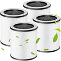 P60 Replacement Filters for YARIKI/TPLMB P60 Air Purifier, for Vhoiu KJ50 Air Purifier, 3 Layer Filtration with Nylon Pre-Filter, HEPA Filter & Carbon Filter, 4 Pack