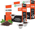 PARTY BARGAINS 600 Compact White Coffee Filter Liners – Disposable, Compatible with Keurig Brewers & K-Cup Reusable Pods, Single-Serve Paper Filters