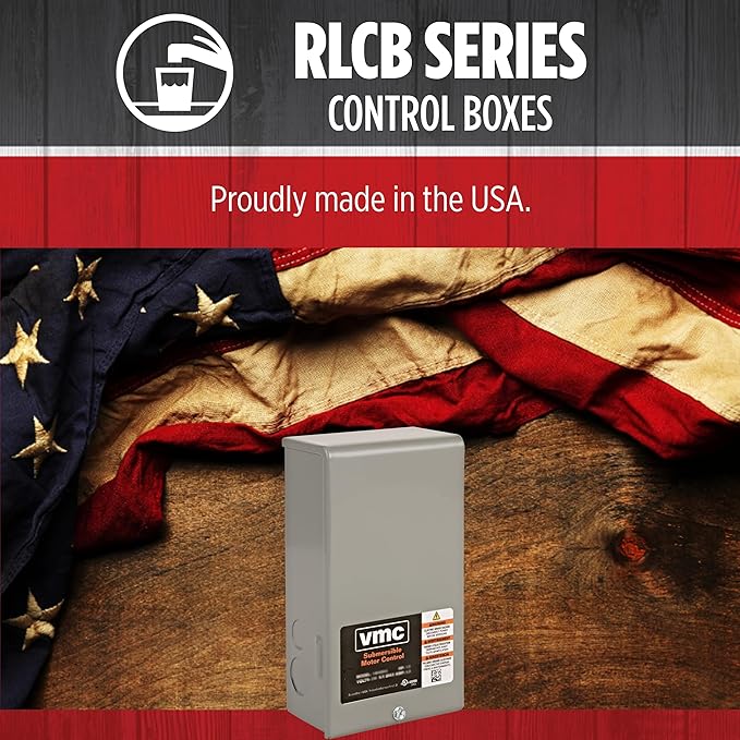 Red Lion RLCB07-230 3/4-HP 230-Volt VMC Control Box for Submersible Well Pump, Grey, 640190