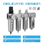 NANPU 1/2" NPT Industrial Grade 4 Stage Air Drying System - Double Particulate Filters, Coalescing Filter, Desiccant Dryer & Air Regulator, Metal Bowl, Auto Drain, for Paint Spray＆ Plasma Cutter