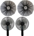 2 Pack - 18" Fan Safety Protection Cover,Kid Children Baby Finger Protect Fan Net Guard,Washable Pedestal Fans Dustproof Covers,Summer Fans Safety Dust Covers,Perfect for Parents of Toddlers (Black)