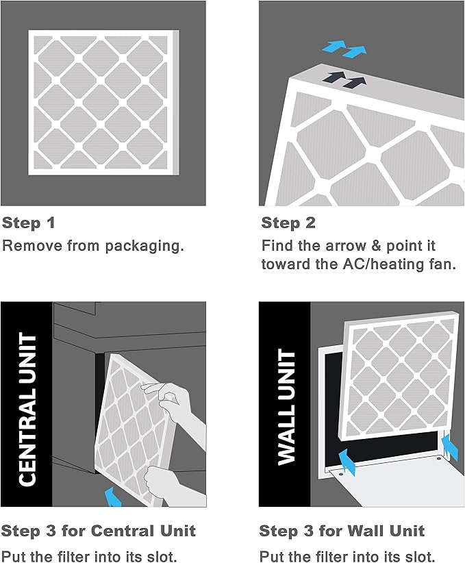 Aerostar 22x26x1 MERV 13, Pleated Air Filter, 22x26x1, Box of 6, Made in the USA