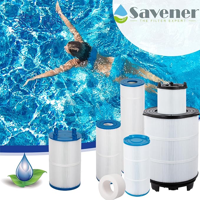 Savener® 27002-0150S Pool Filter Cartridges, Replaces Sta-Rite 27002-0150S Pool and Spa D.E. Filter, Compatible with Sta-Rite PLM150 and System 2 Modular Media, with Air Bleed Assembly, 150 Sq. Ft