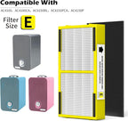 4 Pack FLT4100 HEPA Replacement Filter Size E Compatible With Guardian Technologies model AC4100 AC4100CA AC4150BLCA AC4150PCA AC4150P AC4175W Purifier, Part # FLT4100 / FLT11CB4 / Filter E