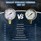 SINOCMP Hydraulic Pressure Test Kit with 3 Gauges(25/40/60Mpa), 12 Test Couplings, 3 Test Hoses(64in) Diagnosis Tester Gauge Kit Set for Excavator Construction Machinery