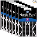 Nordic Pure Air Bear Cub 16x25x3 (Actual Size: 15 13/16 x 24 5/16 x 3) Replacement Carbon Odor Reduction Merv 8 Air Filters 7 Pack