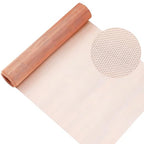 Therwen 36 Inch x 20 ft Copper Mesh Screen 99.9% Pure Copper 40 Mesh Roll Wire Fabric for Grounding Dense Filter Screen Woven Crafts Window Protection
