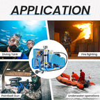 TUXING 4500Psi PCP Air Compressor | 300Bar High Pressure Diving Compressor | Auto Stop | 3.5CFM100L/min Air Flow | Scuba Breathing Snorkeling Water Sport Paintball 110V 60HZ Single-phase (TXESB042)