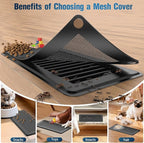 Magnetic Vent Covers with Vent Screen 5.1x13 Inch, Black Mesh Vent Covers for Floor, Wall, Ceiling Air Vents to Block Dust, Pet Hair, Fits Standard HVAC Floor Registers in Home, RV, 3 Pack