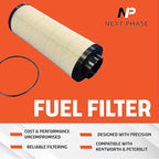 Fuel Filter Replacement Kit Pack of 1 - Compatible with select Kenworth and Peterbilt Models - Replaces O.E. 1852006PE; Baldwin PF46106 and Luberfiner L7663F