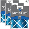 Nordic Pure 25x25x2 (Actual Size: 24 1/2 x 24 1/2 x 1 3/4) Pleated MERV 7 Air Filters 3 Pack
