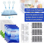AMI PARTS W10311524 Air Filter &W10346771A Produce Preserver Replacement Compatible with Refrigerator(pack of 3 each)