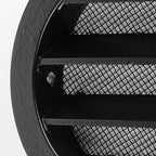 calimaero® WSGB 3" Inch Black Round Metal Air Vent Grill Cover Flat Louver with Fly Screen Fits Only with Metal Ducts