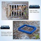 4 Pcs Sediment Filter Erosion Control Blanket Silt Fence Sock with Stuffers Drain Stormwater Sediment Filter for Erosion Control and Storm Drain Protection (Blue)