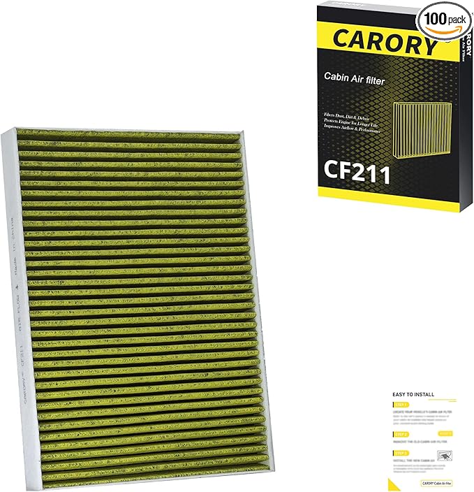 Cabin Air Filter w/Activated Carbon for Audi Q5 (2018-2025), A4 (2017-2023), RS5 (2018-2025), A5 (2018-2023), A6 (2023), Q7 (2017-2025), S4 (2018-2025), Porsche Cayenne, OE# 4M0-819-439