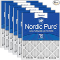 Nordic Pure 16x30x1 (Actual Size: 15 3/4 x 29 11/16 x 3/4) Pleated MERV 12 Air Filters 6 Pack