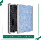 MSA3/MSA3S Filter Replacement, Compatible with Membrane Solutions MSA3 and MSA3S Smart Air Purifier, 【Upgraded】3-in-1 H13 True HEPA Filter, 2 Pack