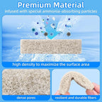 AQUANEAT 24- Pack Replacement Ammonia Reducer Pads Compatible with Aqueon QuietFlow 20 and 75 LED PRO Aquarium Power Filter