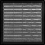 Vent Systems 10" x 10" Inch (Opening Dimensions) - Pack of 5 - Plastic Black Soffit Vent Cover - Flat Square Air Vent Grille - Air Vent Deflector - HVAC 12" x 12" Inch (Overall Dimensions)