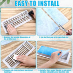 Frienda 20 x 91 Inch Merv 6 Reusable Air Vent Filter Cut to Size Electrostatic Floor Vent Filter Washable Replacement Compatible with Most Air Conditioning Furnace HVAC