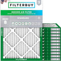 Filterbuy 25x29x1 Air Filter MERV 8 Essential Dust & Allergy Defense (12-Pack), Electrostatic Pleated HVAC AC Furnace Filters Replacement, Made in USA (Actual Size: 24.50 x 28.50 x 0.75)