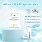 AQUA CREST Alkaline Water Filter, Intended for Brita® Pitchers and Dispensers, Everyday, UltraMax, Metro+, XL and More, NSF Certified, 2 Months, 3 Count, Mineralized Alkaline Water, Increases Water PH