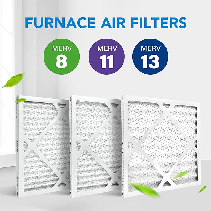 LotFancy 14x14x1 Air Filter MERV 11 6-Pack, Electrostatic Pleated AC Furnace Air Filter, Captures Dust, Smog & Pet Dander, Actual Size: 13.75"x13.75"x0.75"