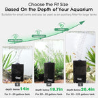 hygger Aquarium Sponge Filter 55-125 Gallon Fish Tank Filter for Breeding Fry Shrimp Snails Betta Air-Powered Filter with Reusable Biochemical Ball Spare Sponge Foam Filter
