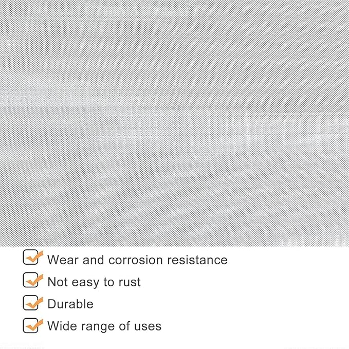 Stainless Steel 100 Mesh Metal Screen Sheet, 304 Woven Wire Cloth Fabric, Fine Grid Filter Mesh, Home Repair Replacement Panel, Simple to Cut